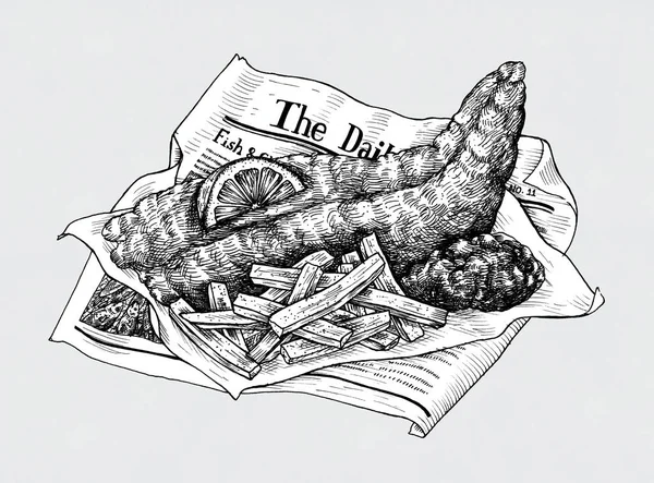 Рыба Чипсы — стоковое фото