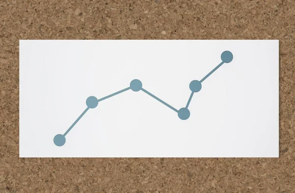 Line Graph Data Analysis Icon — Stock Photo, Image