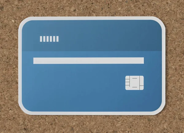 贷记银行卡图标 — 图库照片
