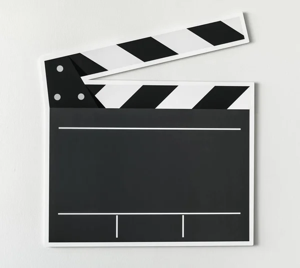 Siyah Beyaz Clapper Panosu Simgesi — Stok fotoğraf