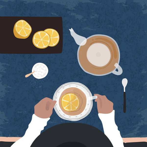 Чай Ломтиком Лимона — стоковое фото