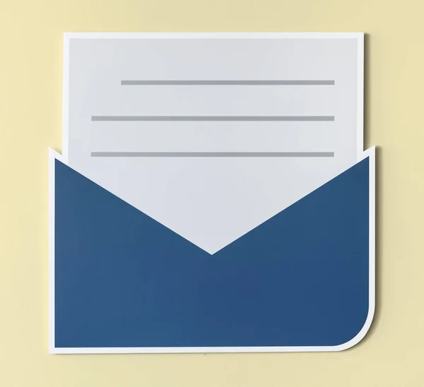 Abrir Letra Email Alerta Icono — Foto de Stock