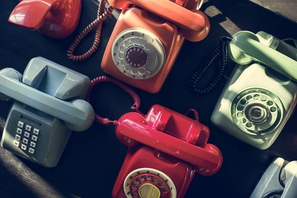 Starožitné Rotační Vytáčení Retro Domácí Telefon — Stock fotografie