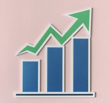 İş büyüme grafik simgesini bar