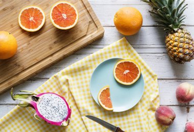 Tropik narenciye arkaplanının çeşitli çeşitleri