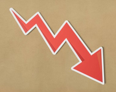 Aşağı ok simgesi izole kritik