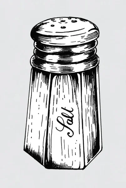 Hand Drawn Salt Shaker — Stock Photo, Image