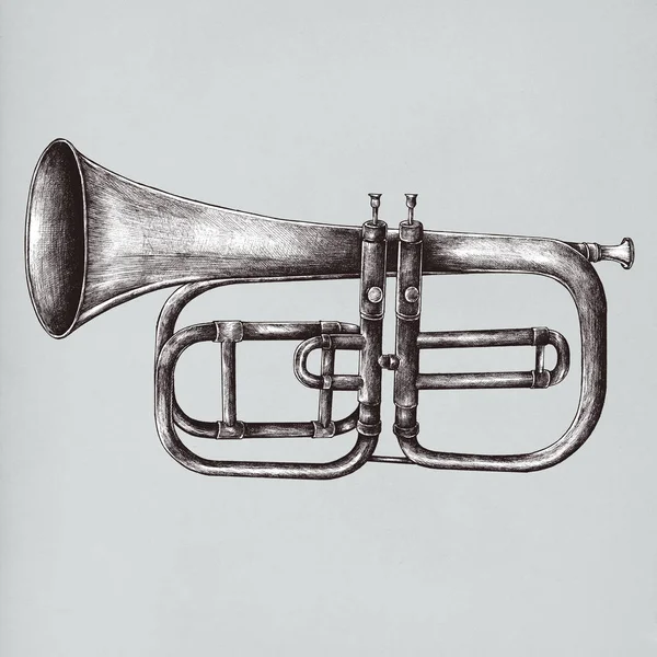 Латунна Труба Старовинний Стиль Ілюстрація — стокове фото