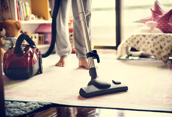 Low Section Woman Cleaning House — Stock Photo, Image