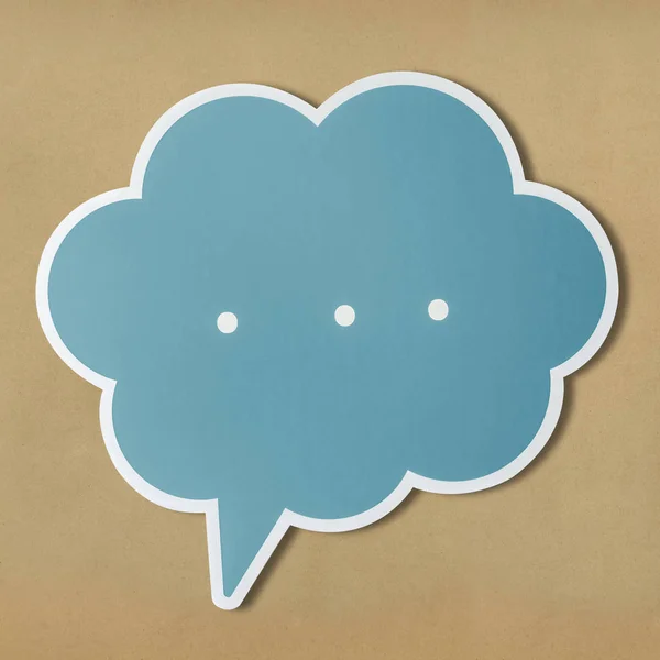 Kék Papercraft Beszélgetés Beszéd Buborék — Stock Fotó