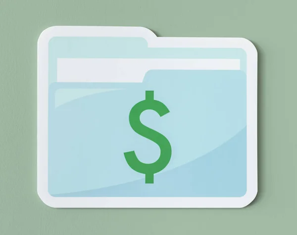 Business Financial Management Document Icon — Stock Photo, Image