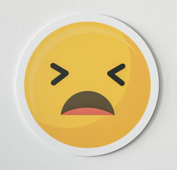 Besviken Uttryckssymboler Emoji Ansikte Ikon — Stockfoto
