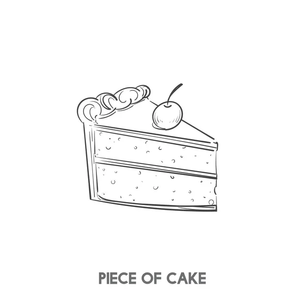 Ein Stück Kuchen Illustration — Stockfoto