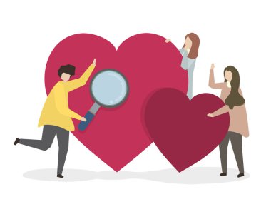 Aşkı arayan insanlar gösteren resim