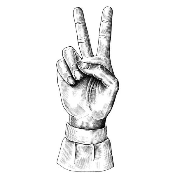 Peace sign vintage style illustration