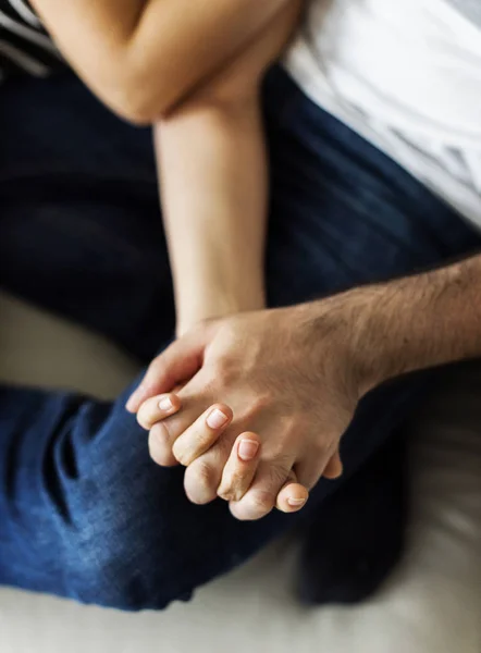 Happy Couple Relaxing Home — Stock Photo, Image