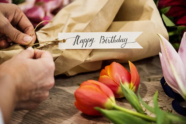 Vértes Születésnapi Csokor Virág — Stock Fotó