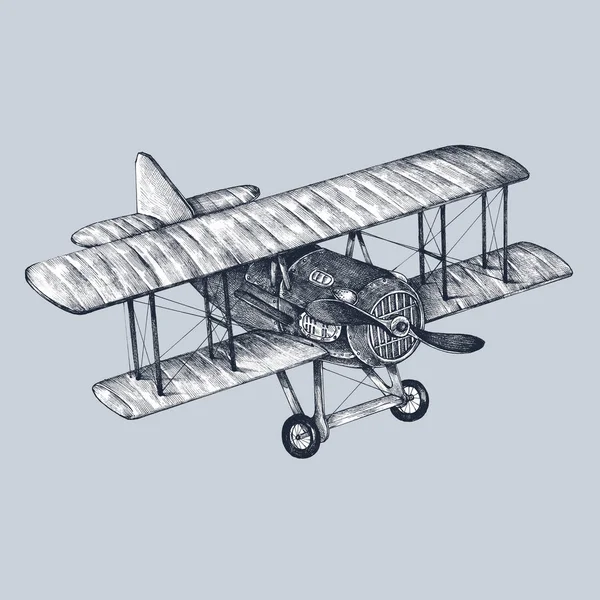 Vintage Style Plane Illustration — Stock Photo, Image