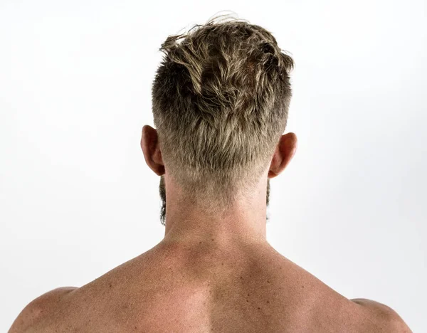 Вид Ззаду Голови Людини Плечей — стокове фото