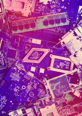 Elektronik bilgisayar bileşenleri Mikro işlemciler anakart closeup