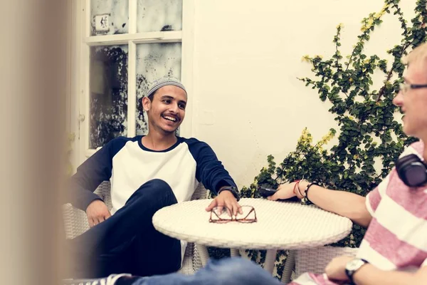 Teenagers Talking Together Outdoors — Stock Photo, Image