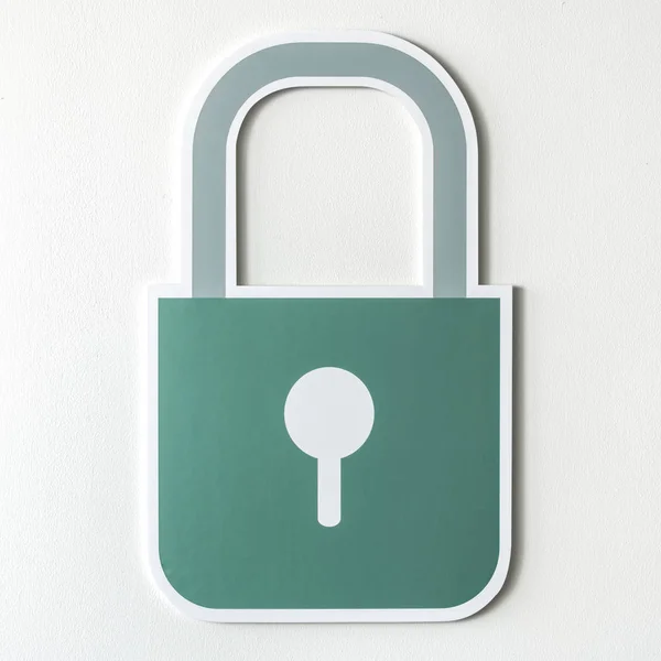 Symbol Ikonę Blokady Bezpieczeństwa Prywatności — Zdjęcie stockowe