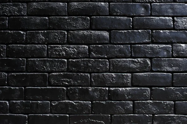 Чорна Цегляна Стіна Дизайнерським Простором — стокове фото