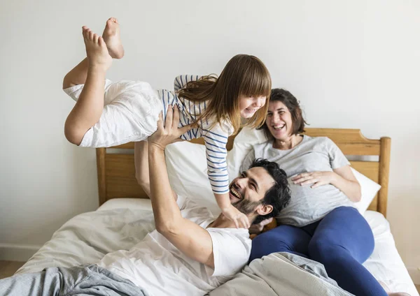 Pregnant Family Spending Time Together — Stock Photo, Image