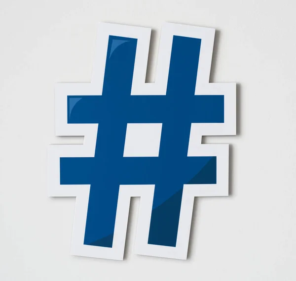 Hashtag Ícone Mídia Digital Online — Fotografia de Stock