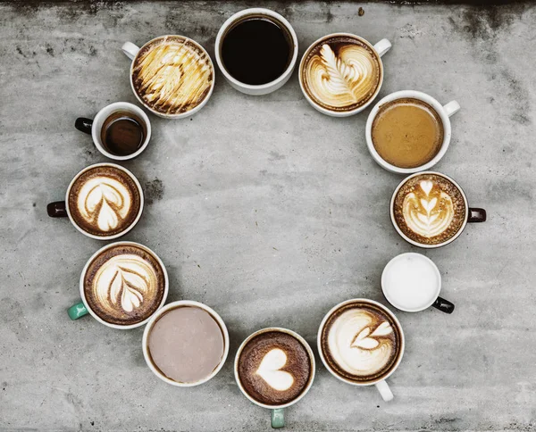 Çeşitli Kahvenin Havadan Görünüşü — Stok fotoğraf