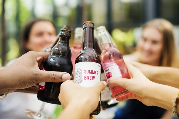 Group Friends Toasting Together — Stock Photo, Image