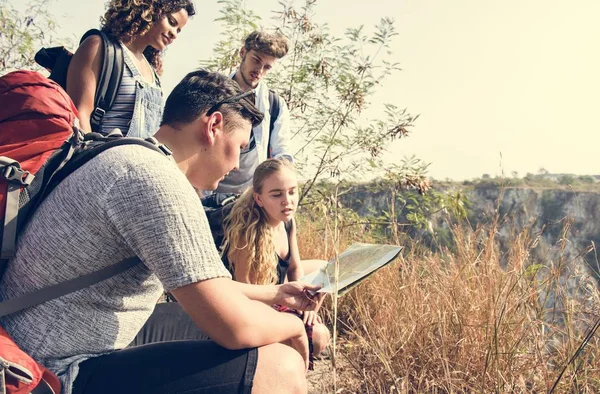 Backpacker Ett Äventyr — Stockfoto