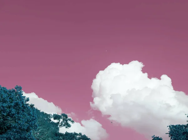 Negatieve Kleur Van Een Cloudscape — Stockfoto