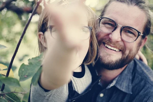 Caucasico Papà Avendo Divertimento Con Figlia — Foto Stock