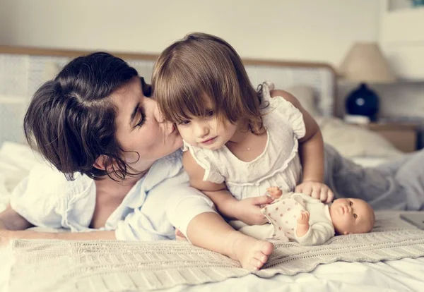 Anya Lánya Sok Időt Töltenek Együtt — Stock Fotó