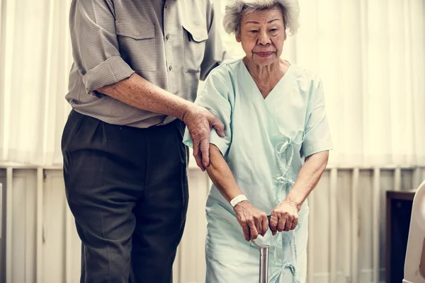 Paciente Idoso Hospital — Fotografia de Stock