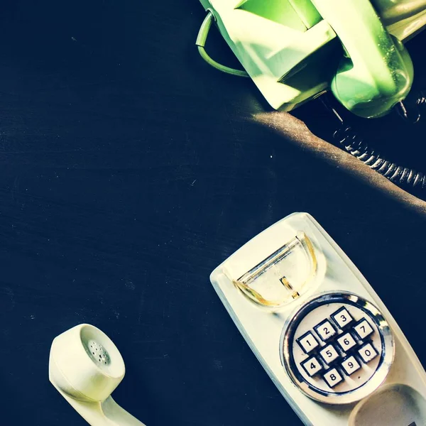 Антикварный Старый Набор Ретро Домашний Телефон — стоковое фото