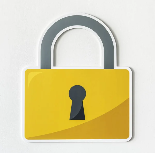 Σύμβολο Εικονίδιο Κλειδώματος Ασφαλείας Απορρήτου — Φωτογραφία Αρχείου