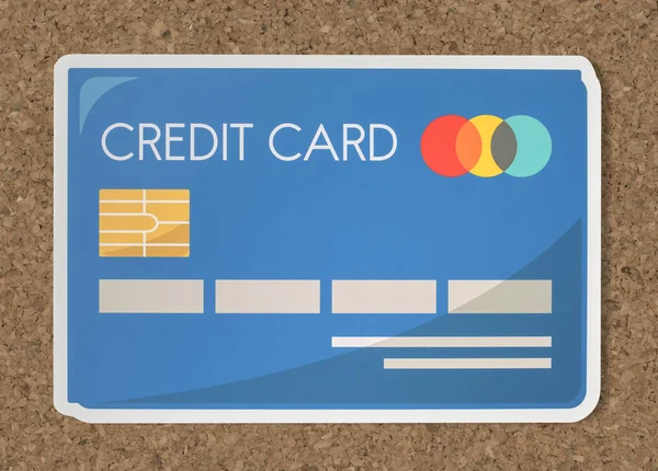 Πιστωτική Κάρτα Τραπεζική Χρηματοδότηση Εικονίδιο — Φωτογραφία Αρχείου