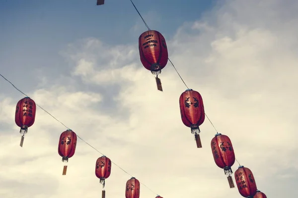 Chinese Lanterns Sky — Stock Photo, Image