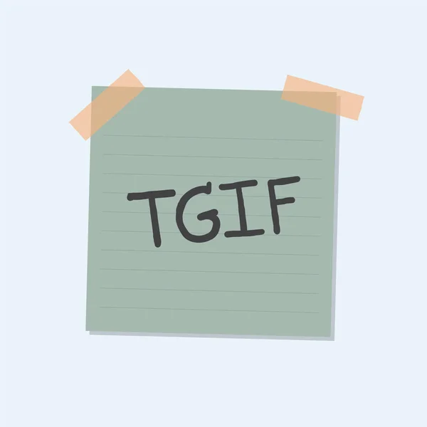 Tgif Ilustración Notas Adhesivas —  Fotos de Stock