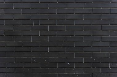 Siyah tuğla duvar tasarım alanı