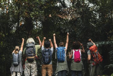 Mutlu farklı kamp, dikiz Grup 