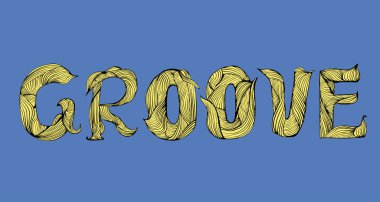Groove motivasyonel kelime tasarım ve stil