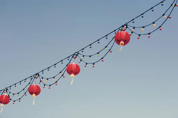 Chinese Lanterns Sky — Stock Photo, Image