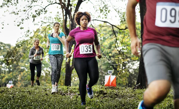 Outdoor Orientierungslauf Checkpoint Aktivität — Stockfoto