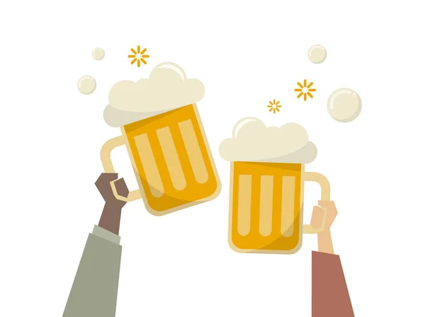 Ilustración Personas Tomando Cervezas —  Fotos de Stock