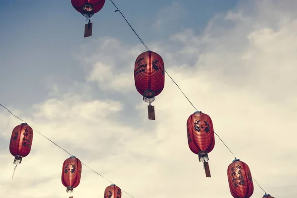 Chinese Lanterns Sky — Stock Photo, Image