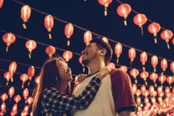 Asian Couple Chinese Fastival — Stock Photo, Image