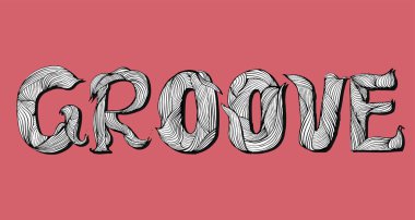 Groove motivasyonel kelime tasarım ve stil